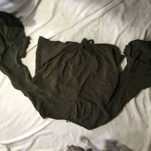 Green Charlotte Russe tied in front shirt